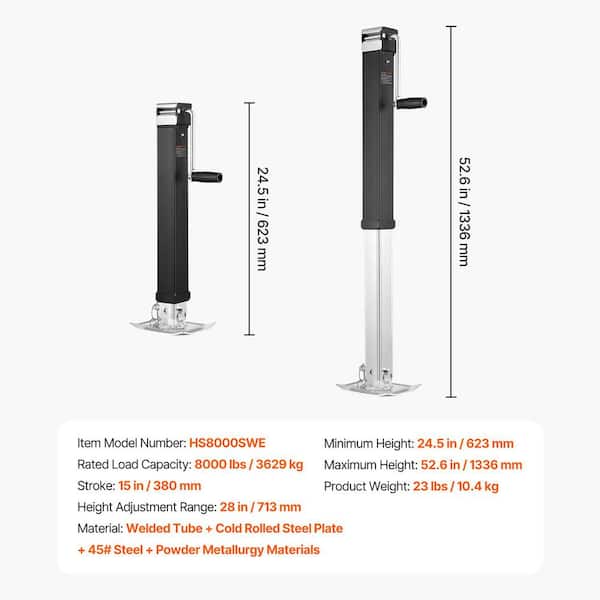 Custom Boat Trailer Jack 2000lbs Side Wind Trailers Jacks - Swivel Custom Boat Trailer Jack 2000lbs Side Wind Trailers Jacks - Swivel