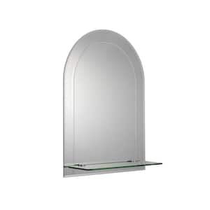 Fairfield 18 in. W x 24 in. H Arched Frameless Beveled Edge Wall Mounted Bathroom Vanity Mirror