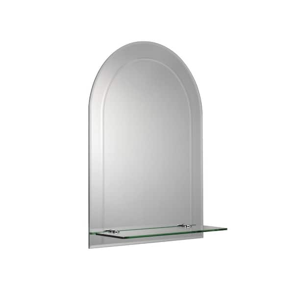 Croydex Fairfield 18 in. W x 24 in. H Arched Frameless Beveled Edge Wall Mounted Bathroom Vanity Mirror