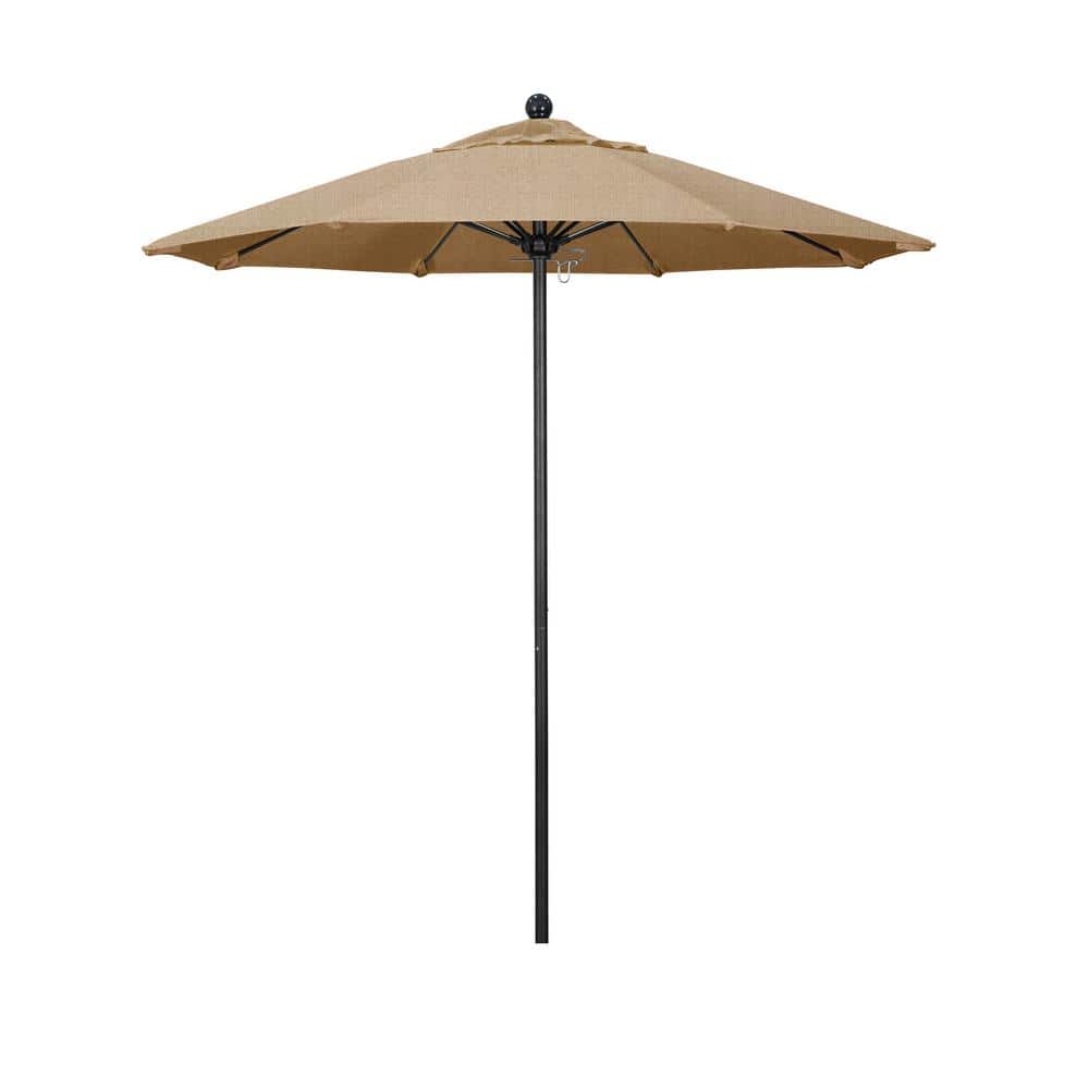 7.5 ft. Black Aluminum Commercial Market Patio Umbrella with Fiberglass Ribs and Push Lift in Linen Sesame Sunbrella price history on PriceWatchPro