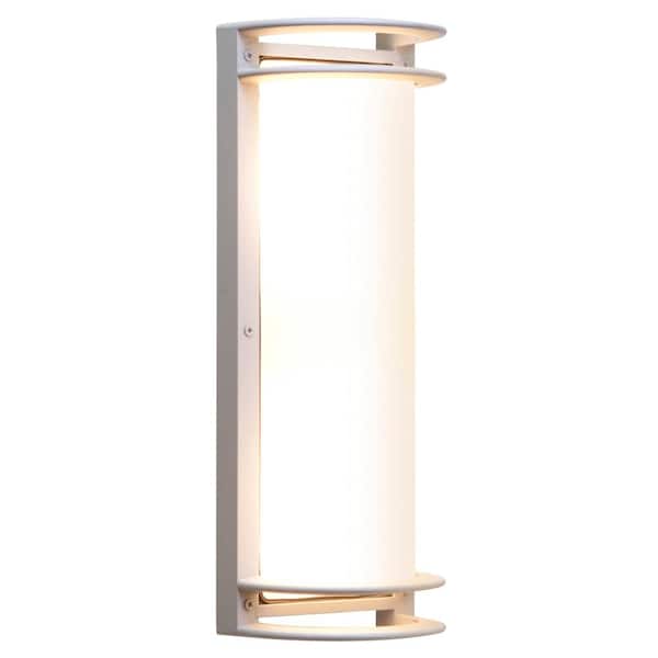 Access Lighting Nevis 6 in. 60-Watt 2-Light Satin Outdoor Wall Sconce
