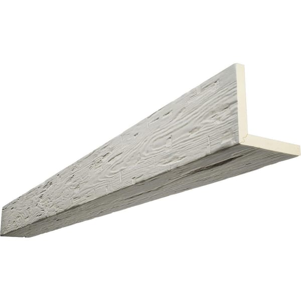 Ekena Millwork Endurathane 6 in. H x 8 in. W x 16 ft. L Hand Hewn Cashmere Faux Wood Beam