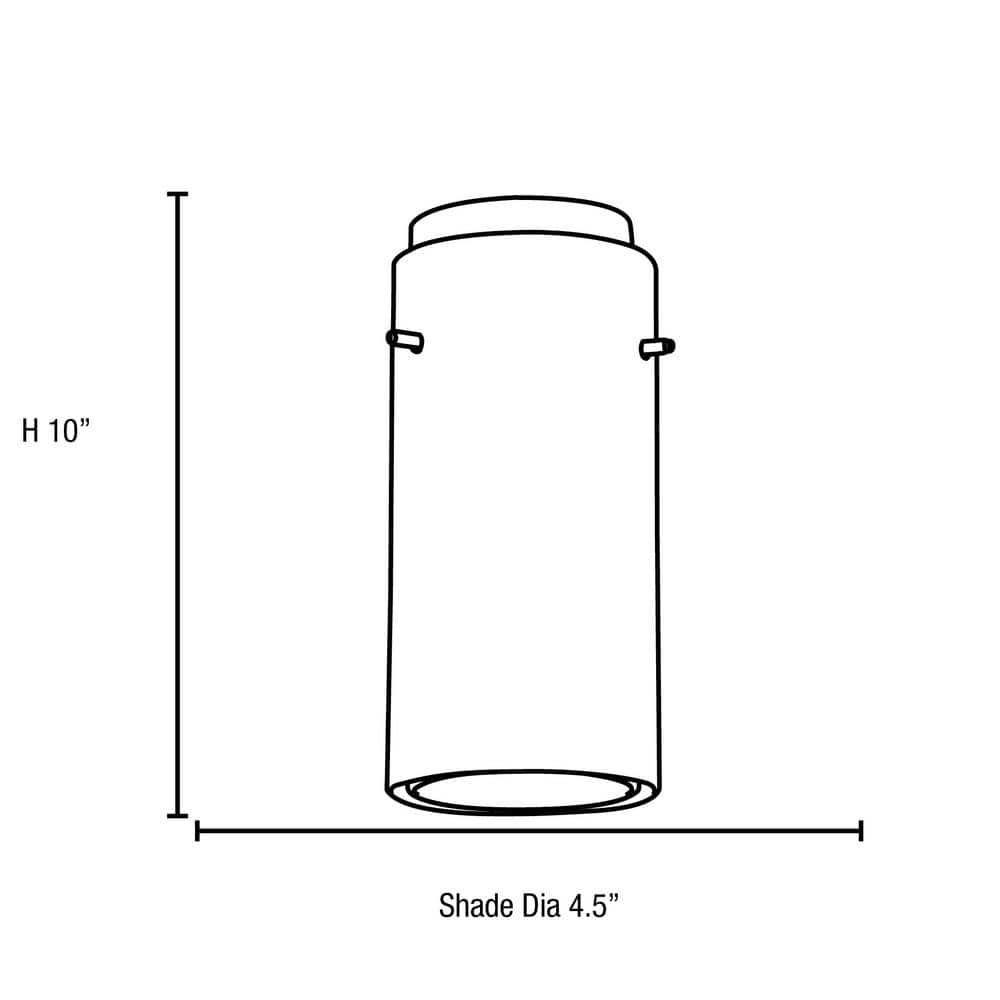 Modern Clear and Opal Glass Cylinder Pendant Light in Brushed Steel