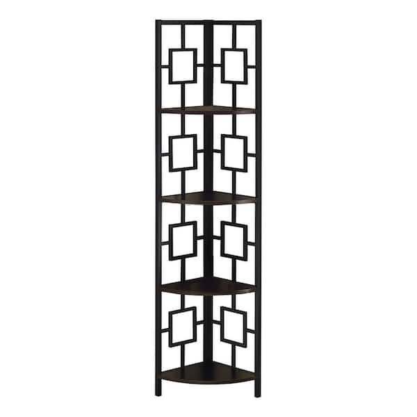 Unbranded Espresso Corner Bookcase