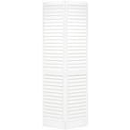 Pinecroft 32 In. X 80 In. Seabrooke Louver/Louver White Hollow Core PVC ...