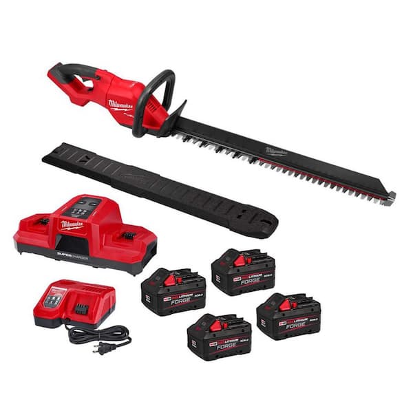 M18 FUEL 18V 30 in. Brushless Cordless Battery Powered Hedge Trimmer Kit with (4) 8.0 Ah FORGE Battery, (2) Charger