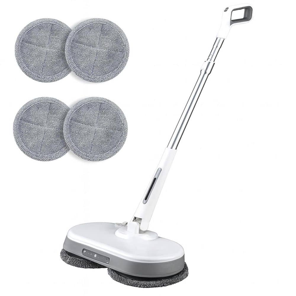 Residential Cordless Floor Cleaning Mop in White with Dual Rotating Heads, LED Light, Water Sprayer, Self-Propelled price history on PriceWatchPro