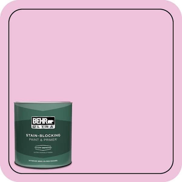 BEHR ULTRA 1 qt. #P120-1 Starlet Pink Extra Durable Semi-Gloss Enamel Interior Paint & Primer