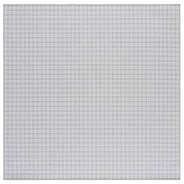 Terrace Ivory/Gray 7 ft. x 7 ft. Geometric Jewel Square Indoor/Outdoor Area Rug