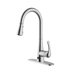 Touchless Motion Activated Single Handle Pull-Down Sprayer Sensor Kitchen Faucet in Chrome