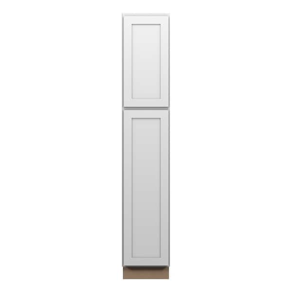 Bedford Shaker 18 in. W x 84 in. H x 24 in. D in Painted White Plywood Assembled Pantry Cabinet