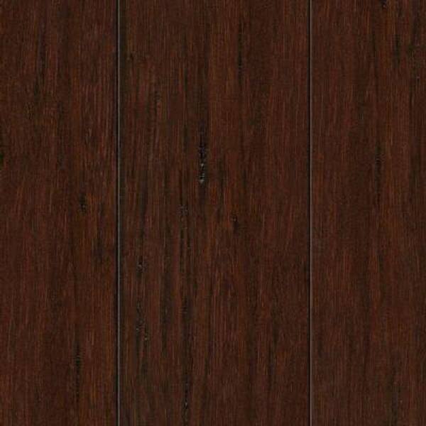 Unbranded Take Home Sample - Hand Scraped Strand Woven Hazelnut Bamboo Flooring - 5 in. x 7 in.