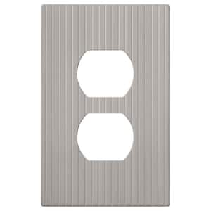 Mies 1 Gang Duplex Metal Wall Plate - Satin Nickel