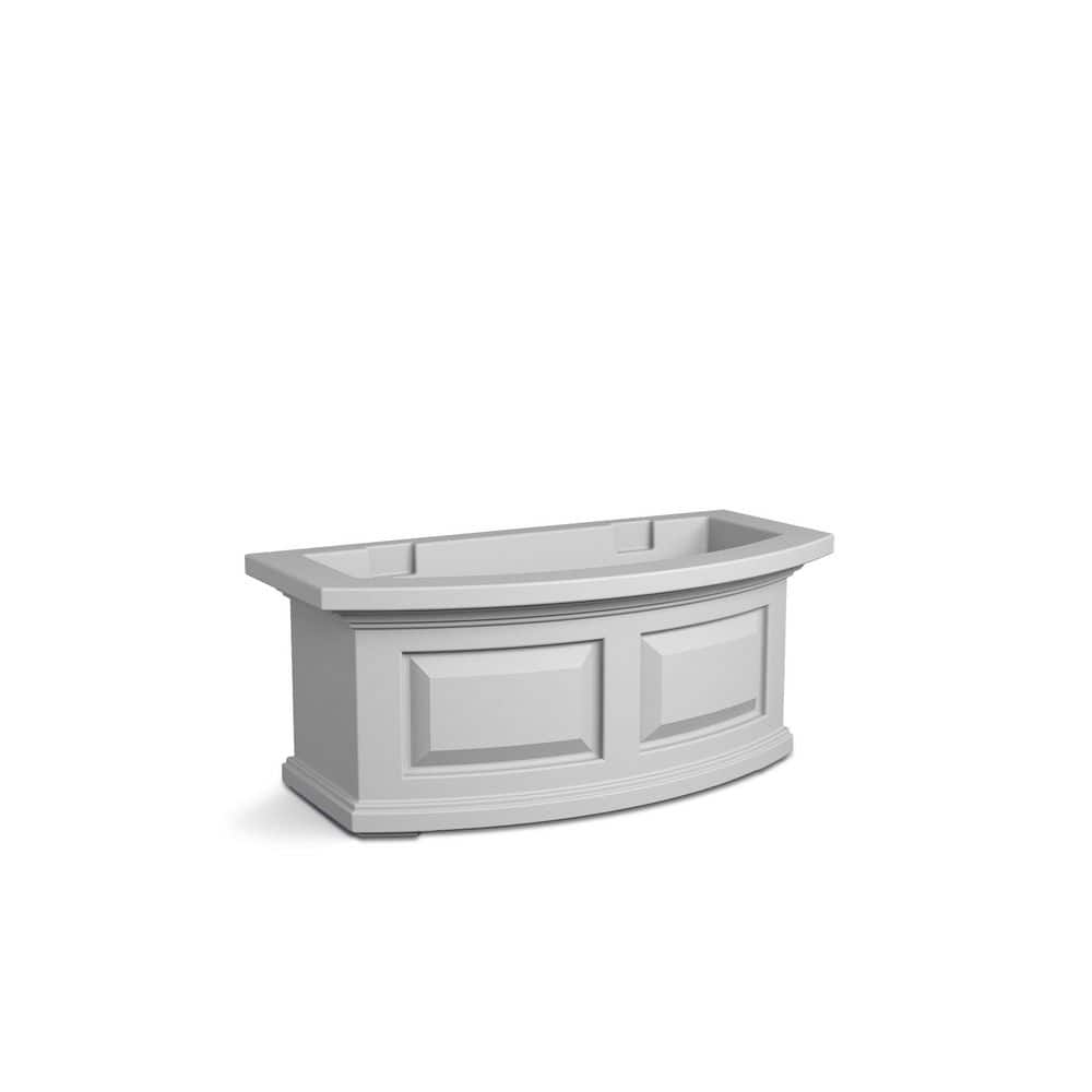 Nantucket White Resin Window Box with Water Reservoir