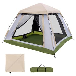Instant Pop-up 7.7 ft. x 7.7 ft. Camping Tent with Removable Rainfly and Carrying Bag
