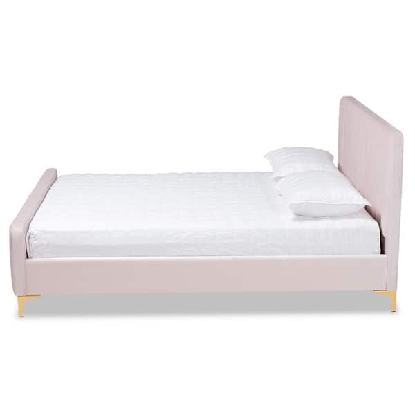 Baxton Studio Nami Light Pink Queen Platform Bed 174 11185 HD