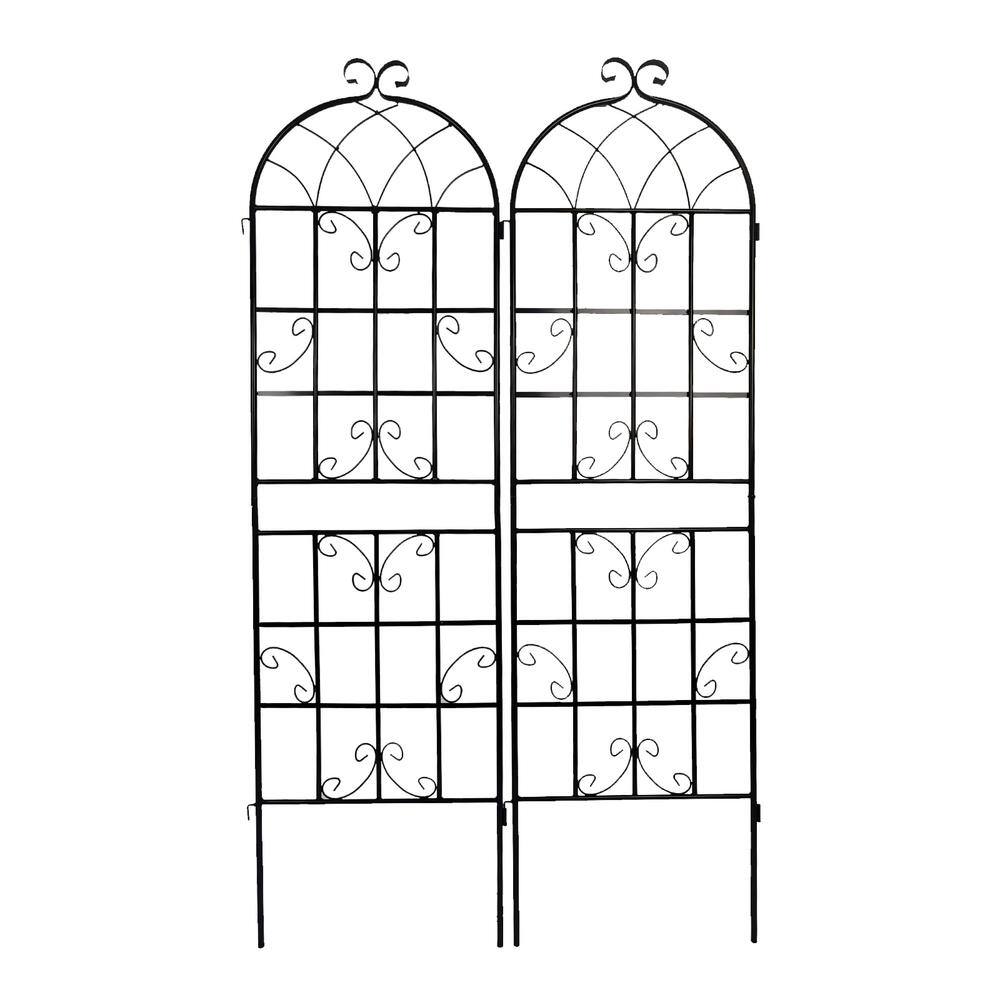 71 in. Metal Garden Trellis, Outdoor Flower Support, Rustproof Trellis for 