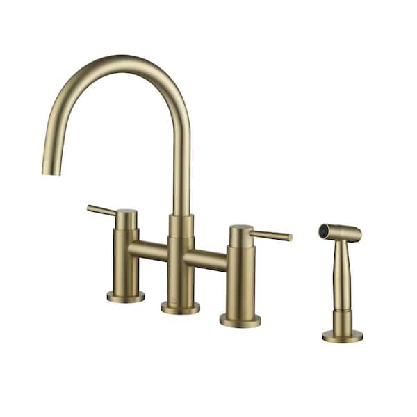 Glacier Bay Selma 2-Handle Pull-Down Sprayer Bridge Kitchen online Faucet with Soap