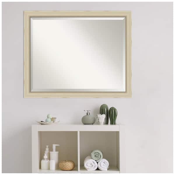 Amanti Art Parthenon Cream Narrow 25 12, Shabby Chic Bathroom Mirror With Shelf