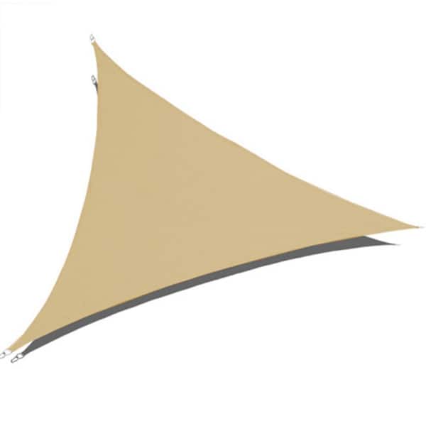 King Canopy 12-Feet Triangle Sun Shade Sail, 320gsm Woven Fabric, Sand, TSS12SDN