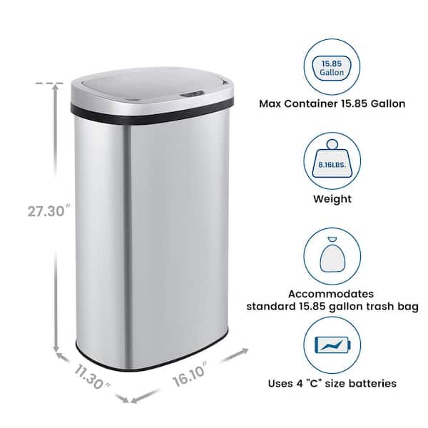 simplehuman 15.85-Gallons White Plastic Can Drawstring Trash Bag  (100-Count) in the Trash Bags department at
