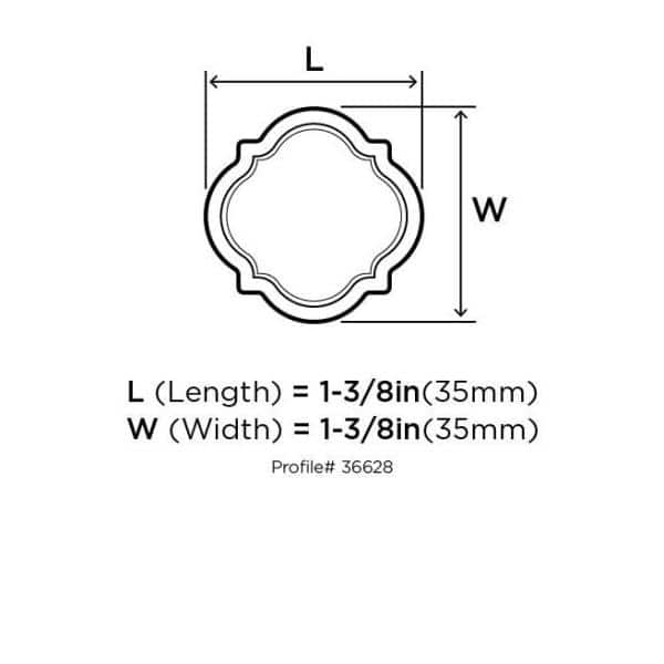 Golden Champagne Square Cabinet Knob with Mounting Hardware