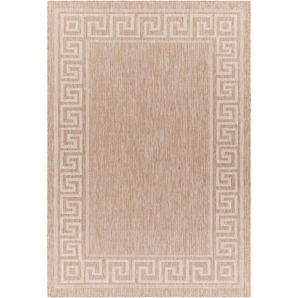 Livabliss Alanis Tan 8 ft. x 10 ft. Traditional Indoor/Outdoor Area Rug