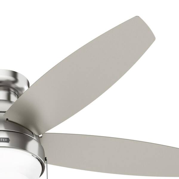 Hunter Lilliana 52 in. Indoor Brushed Nickel Ceiling Fan with 