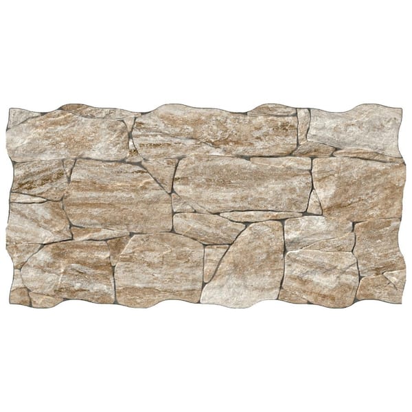 Merola Tile Caldera Roques Stone 12-5/8 in. x 25-1/8 in. Porcelain