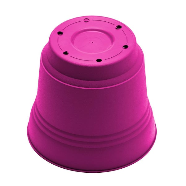 Bloem Saturn 14.5 in. L x 14.5 in. W x 12.75 in. H 20 qt. Fuchsia