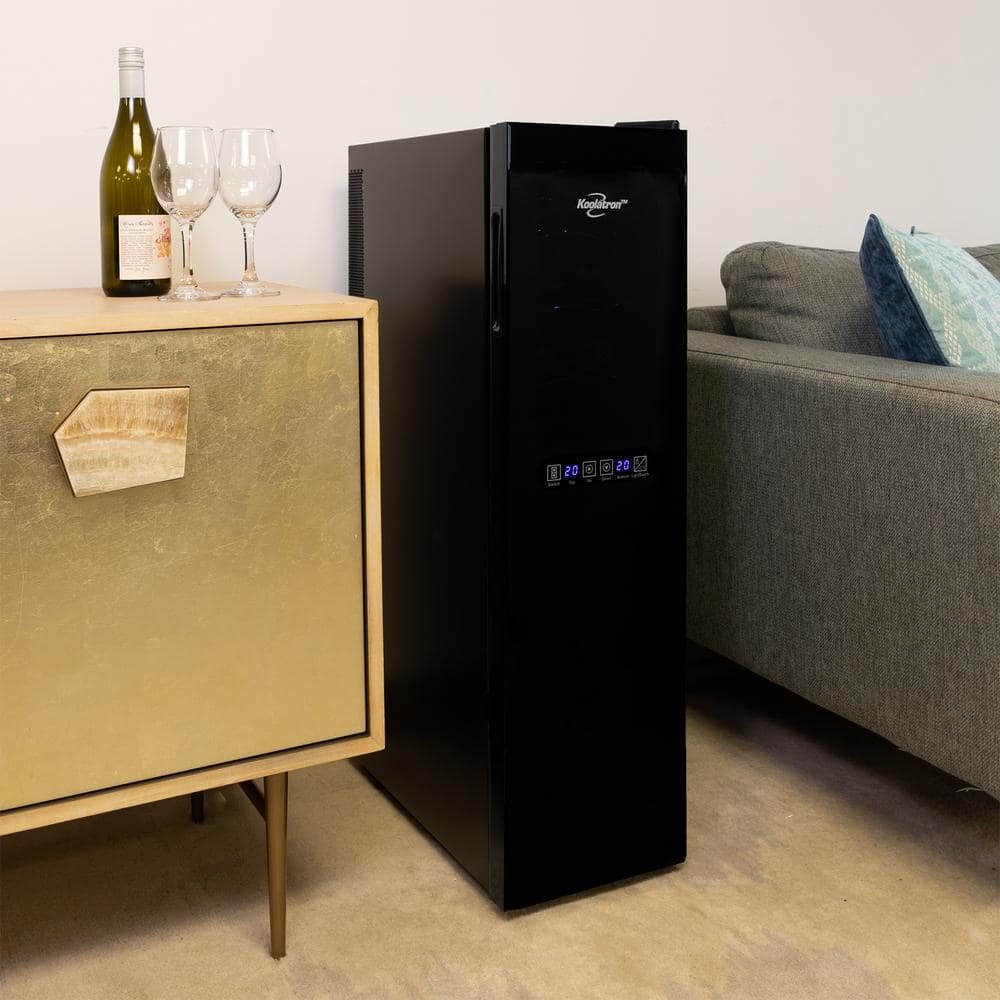 Black Dual Zone Thermoelectric Wine Cooler with Glass Doors
