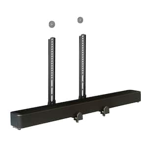 Universal Adjustable Soundbar Mounting Bracket with Non-Slip Base Holder Extends 1.6 in. to 7.1 in. Up to 33 lbs. -Black