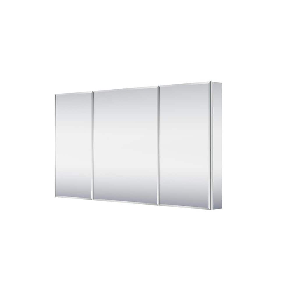 Edge-Polished 56 in. W x 30 in. H Rectangular Aluminum Recessed/Surface Mount Medicine Cabinet with Mirror price history on PriceWatchPro