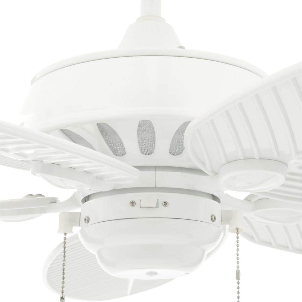Cruise Tropical Palm 52" White Outdoor Ceiling Fan with Grain Blades