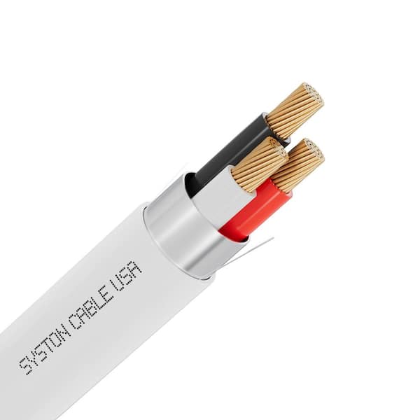 20 ft. 18/3 White CMP/FPLP/CL3P-Plenum Rated Stranded-Shielded Bare Copper Security/Alarm/Control/Sound Wire