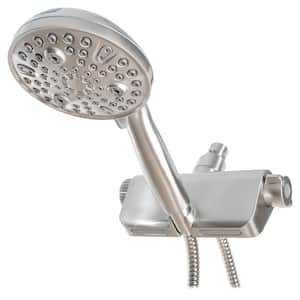 Filtered 10-spray 5 in. Wall Mount Dual Shower Head and Handheld Shower Head 1.8 GPM in Satin Nickel