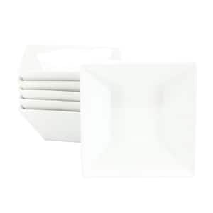 26 Fl. Oz. White Fine Ceramic Square Soup Bowl (Set of 6)