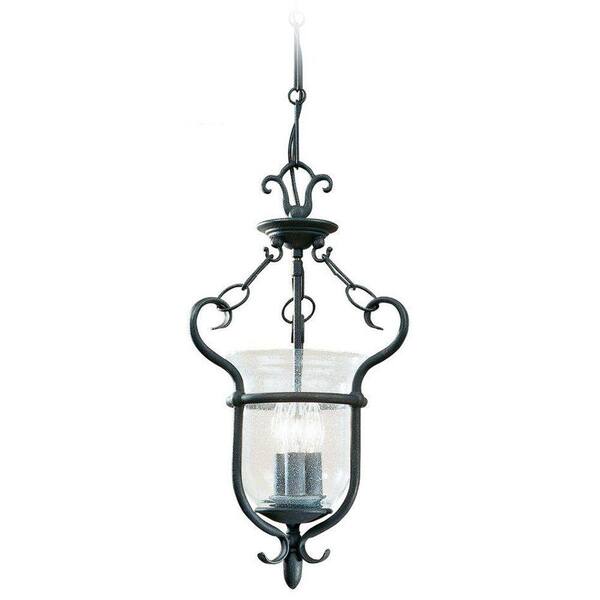 Generation Lighting Manor House 3-Light Weathered Iron Semi-Flush Mount Light