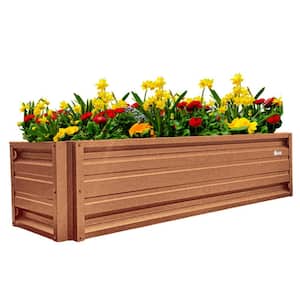 24 inch by 72 inch Rectangle Copper Metallic Metal Planter Box