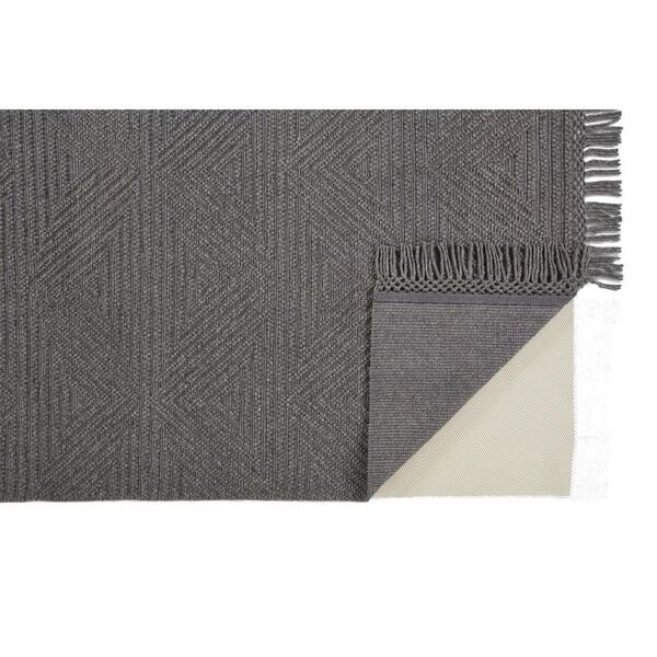 2 X 8 Gray Geometric Area Rug