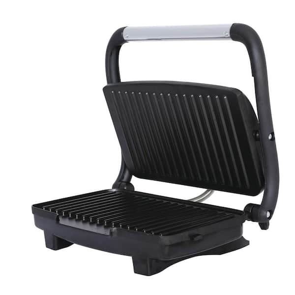 Brand New Cookworks 1000 Watts 2 Slice Panini Grill Stainless Steel