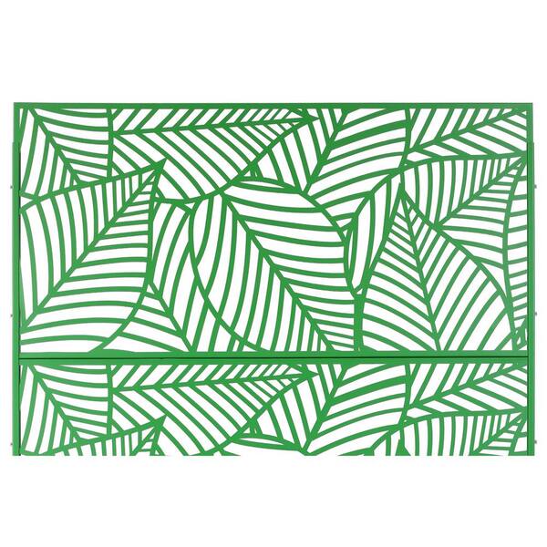Sudzendf Outdoor and Indoor Freestanding Decorative Privacy Screen Metal Privacy Screen, Fence Panels in Green