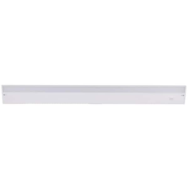 36 in. Hardwired/Plug-in White Finish Dimmable Warm White Integrated LED Linkable Under Cabinet Light