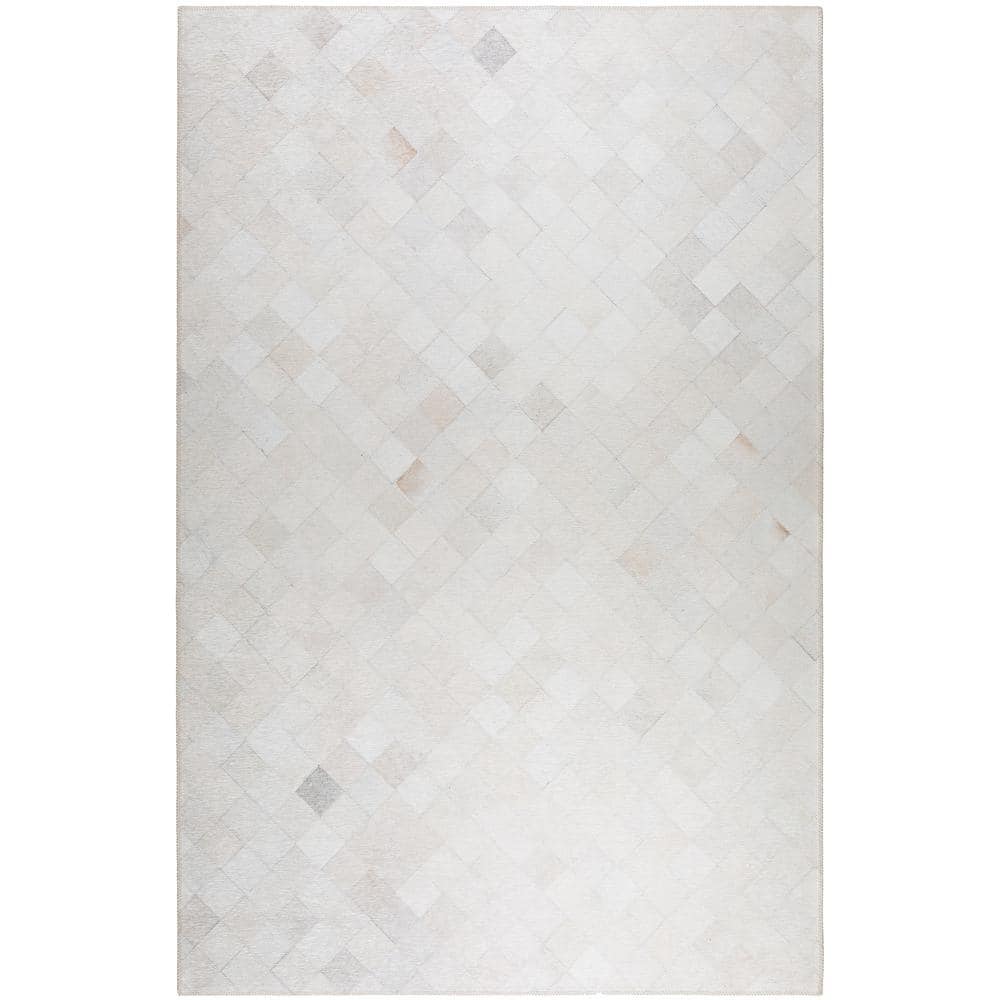 Laredo Ivory 5 ft. x 7 ft. 6 in. Indoor/Outdoor Washable Rug