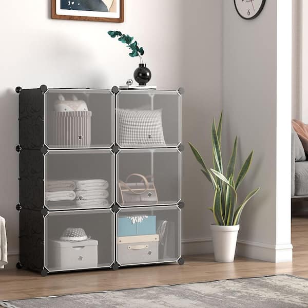 Foldable Closet Clothes Organizer with 12 Cubby Storage - Costway