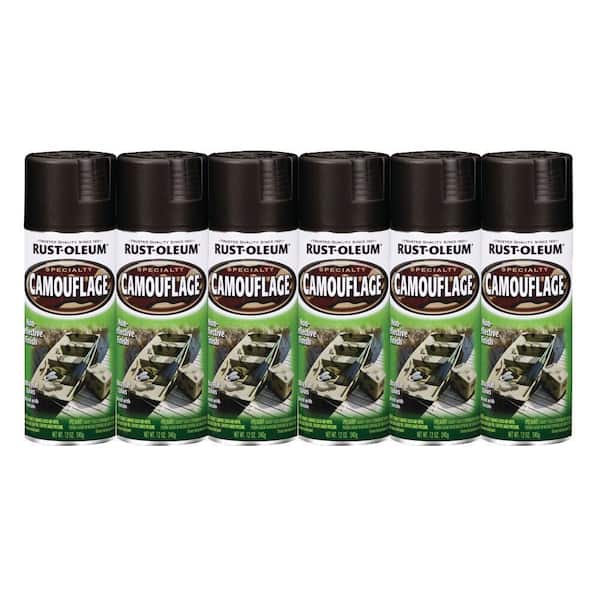 Rust-Oleum Specialty 12 oz. Flat Camouflage Black Spray Paint (6-Pack)-DISCONTINUED