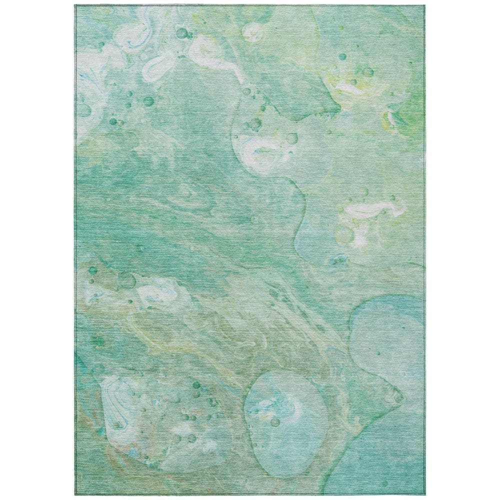 Chantille Machine Washable Indoor/Outdoor Abstract ACN1941 Teal 3 ft. x 5 ft. Area Rug price history on PriceWatchPro