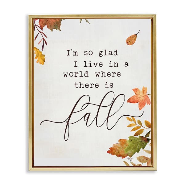 Stupell Industries A World With Fall by Mollie B. 1-Piece Floater Frame Graphic Print Nature Poster Art Print 21 in. x 17 in.