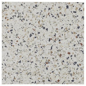 Bryant Ice White 4 in. x 0.39 in. Matte Porcelain Terrazzo Look Floor and Wall Tile Sample