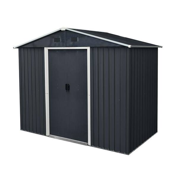 8 ft. W x 4 ft. D Metal Shed with Double Door (32 sq. ft. )